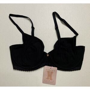 Savage X Fenty Unlined Bra Women's 34DD Black Cotton Jersey